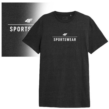 4F T-shirt Koszulka Męska TTSHM539 SZARA S