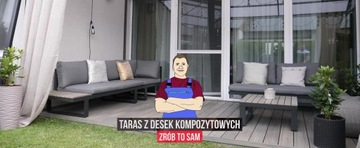 Доска террасная композитная СЕРАЯ ТОЛЩАЯ 2,5 см 1 метр