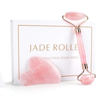НЕФРИТОВЫЙ ВАЛИК И ПЛАСТИНА ДЛЯ МАССАЖА ЛИЦА