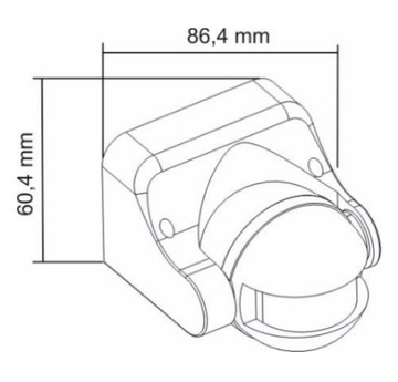 НАРУЖНЫЙ НАСТЕННЫЙ PIR ДАТЧИК ДВИЖЕНИЯ В СУМЕРКАХ LED