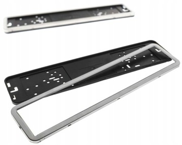 2x ХРОМИРОВАННЫЕ РАМКИ НОМЕРНОГО ЗНАКА, НЕРЖАВЕЮЩАЯ СТАЛЬ