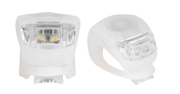 СИЛИКОНОВЫЕ ВЕЛОСИПЕДНЫЕ ФОНАРИ ПЕРЕДНИЕ ЗАДНИЕ 2 ШТ.