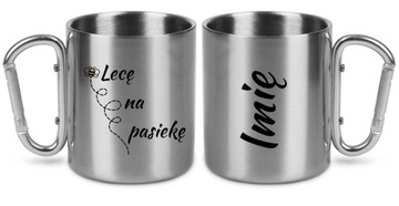 Кружка с карабином, подарок пчеловоду, пчела, пасека + имя