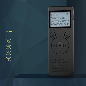 Шпионский цифровой диктофон, обнаружение 1536 Кбит/с, 8 ГБ