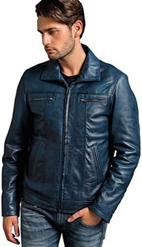 Kurtka Urban Leather Calvin Ocean Blue XL