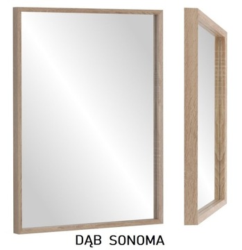 HIT! Lustro 80x60 wąska KASETONOWA rama kolory