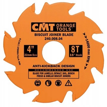 ДИСКОВЫЙ ФРЕЗ CMT LAMELLO СТАЛЬ ДЛЯ ШЛЕКОВ 100X22MM 8Z 240.008.04