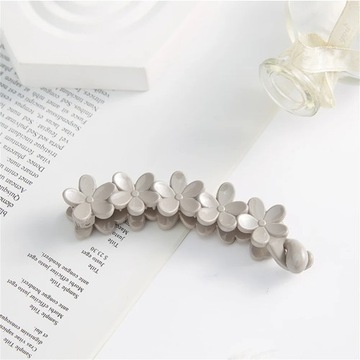 Fashion Solid Color Flower Banana Hair Clips