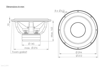 Сабвуфер Wavecor SW312WA05 НЧ-динамик 4 Ом