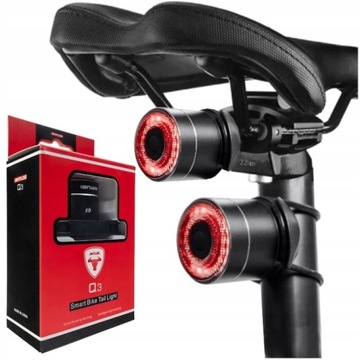 LAMPKA NA ROWER TYŁ USB 4 TRYBY SZTYCA POD SIODEŁKO ŚWIATŁO STOP AKUMULATOR