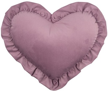 PODUSZKI DEKORACYJNE SERCE Z FALBANKĄ VELVET