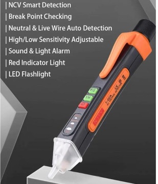 ТЕСТЕР НАПРЯЖЕНИЯ ИНДУКТИВНЫЙ ТЕСТЕР БЕСКОНТАКТНЫЙ ИЗМЕРИТЕЛЬ ТРУБКА 12 В - 1000 В