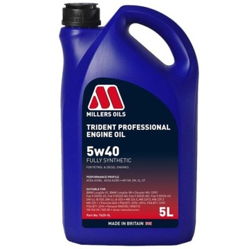 MILLERS Oils TRIDENT PROFESSIONAL 5w40 [5L]