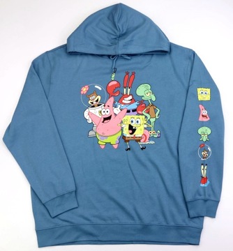 Bluza damska z kapturem Nickelodeon Spongebob Kanciastoporty 1X Plus Size