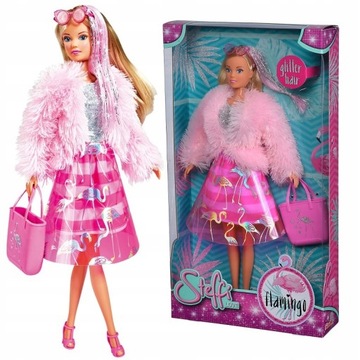 SIMBA Lalka Steffi Flamingo błyszczące włosy HIT