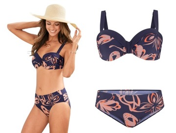 P36 Bonprix bikini komplet strój kostium kąpielowy dwuczęściowy 42 80C