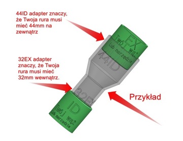 Adapter rury Karcher 35ID 35mm do 25ID szlifierki Mirka DEROS 5650CV