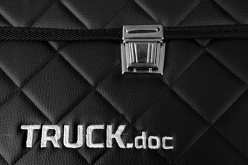 Кожаный портфель для водителя-дальнобойщика, козырек из эко-кожи.