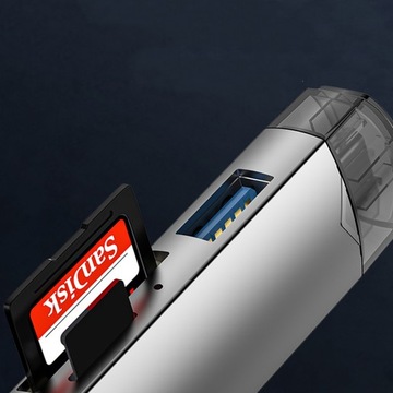 КАРТРИДЕР 6В1 USB-АДАПТЕР USB-C SD MICROSD