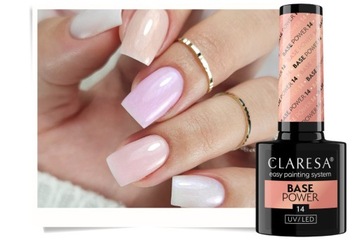 CLARESA POWER BASE БЕЗКИСЛОТНАЯ БАЗА С БЛЕСКОМ ДЛЯ ГУБ ЭФФЕКТ 3+1 СИЯНИЕ НОГТЕЙ