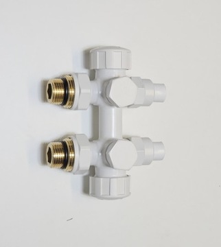 Duoplex белый универсальный прямой/угловой комбинированный термостатический комплект