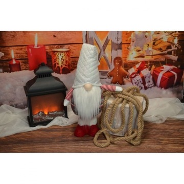 БОЛЬШОЙ Гном НА ТЕЛЕСКОПИЧЕСКИХ НОЖКАХ, СТОЯЩИЙ РОЖДЕСТВЕНСКИЙ ГНОМ, УКРАШЕНИЕ САНТА ГНОКА