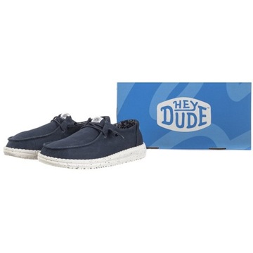 Buty Półbuty Damskie Hey Dude Wendy Canvas Navy 40902-410 Granatowe