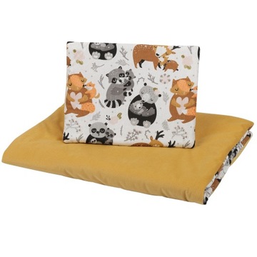 Kocyk 100x75 Bawełna 75 + velvet musztarda