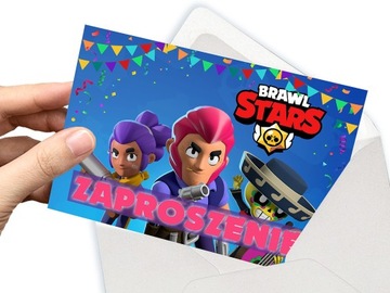 ZAPROSZENIE BRAWL STARS NA URODZINY DZIECKA + KOPERTA GRATIS