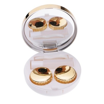 Beauty Mini Contact Travel Set Дорожный набор для замачивания, золотисто-красный