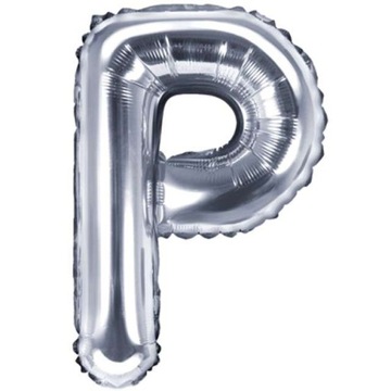 Balon foliowy Litera ''P'', 35cm, srebrny FB2M-P-0