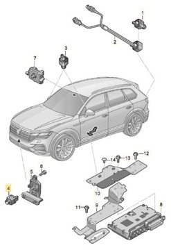 NOVÁ KAMERA PARKOVÁNÍ PŘEDNÍ 360 4N0 980 546 VIEW PORSCHE 992 CAYENNE 9YA