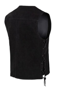 SM RACE WEAR WAISTCOAT SINSTER JEANS BLACK MOTORBIKE CHOPPER CRUISER L