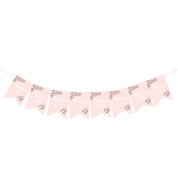 Baner na wieczór panieński Bride to be Kwiaty250cm