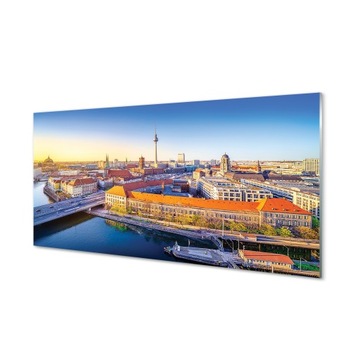 Akrylowy obraz Niemcy Berlin rzeka mosty 140x70 cm