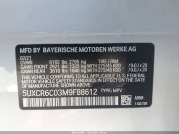 BMW X5 G05 2021 BMW X5 3.0 V6 benzyna 340KM 4X4 M-Pakiet od ubezpieczyciela 3.0 Benzyna, zdjęcie 16