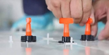 MEGA SET СИСТЕМА ВЫРАВНИВАНИЯ ПЛИТКИ КЛИНЫ ЗАЖИМЫ РУЧКА 100 ШТ.