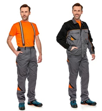 Ubranie robocze mocne SIWE bluza + spodnie 62