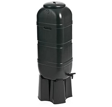Zbiornik pojemnik na deszczówkę beczka na wodę 100 l 94 x 36 czarny uk