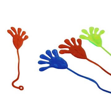 6x PACŁAPKA ŻELOWA ŁAPKA RĄCZKA MEGA LEPKA KLEJĄCA STICKY TOY PRANK ŻART
