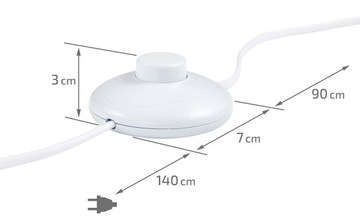 НОЖНОЙ ПЕРЕКЛЮЧАТЕЛЬ ШНУР ПИТАНИЯ БЕЛАЯ ВИЛКА