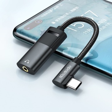 MCDODO АДАПТЕР USB-C MINI JACK 3,5 ММ АДАПТЕР AUX КАБЕЛЬ ДЛЯ SAMSUNG DAC