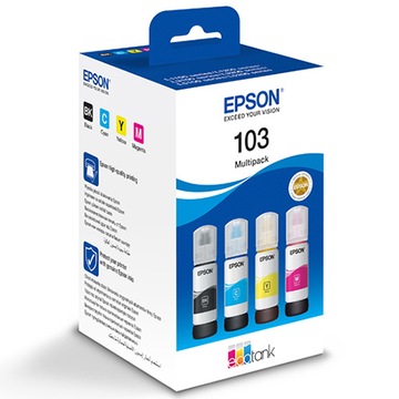 4 TUSZE EPSON 103 ECOTANK L3250 L3260 L3550 L3560 L5190 L5290 L5590 L3101 !