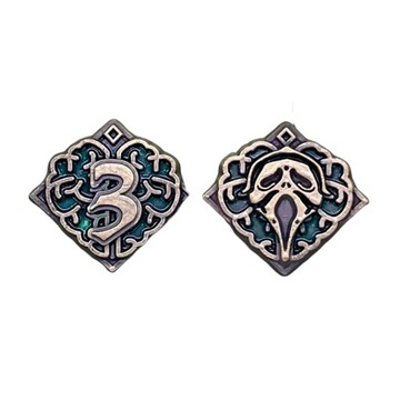 POCZYTALNOŚĆ SANITY 3 METALOWA MONETA ZAMIENNIK DO ARKHAM HORROR 1 SZT