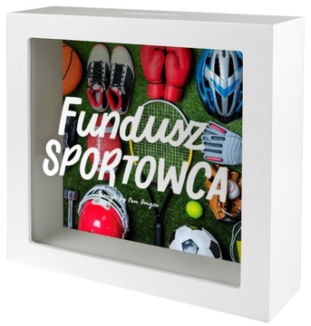 SKARBONKA FUNDUSZ SPORTOWCA PIENIĄDZE FACETA DLA GRACZA MIŁOŚNIKA SPORTU
