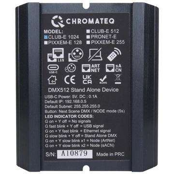 Контроллер CHROMATEQ CLUB 1024 DMX + программное обеспечение
