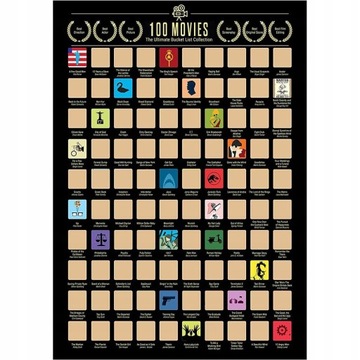 Plakat Zdrapka 100 Filmów, które trzeba zobaczyć
