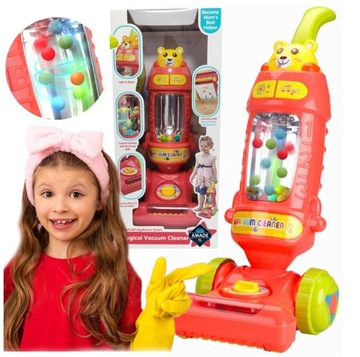 Odkurzacz dla dzieci Interaktywny zabawkowy, Efeky świetlne i dźwiękowe