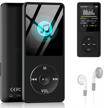 ODTWARZACZ MP3 MP4 BLUETOOTH 5.0 16GB MUSIC PLAYER + SŁUCHAWKI