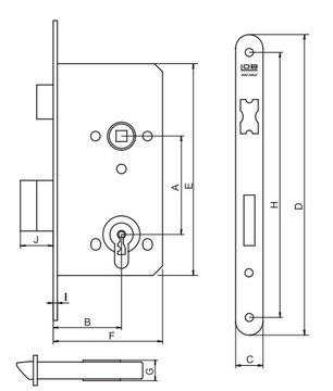 ЗАМОК ВРЕЗНЫЙ 60ММ WC Z65C-25-01 LOB
